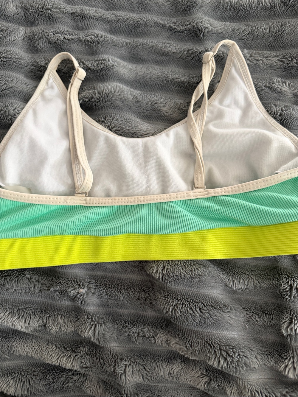 Mint & Neon Yellow Ribbed Bikini Set - Picture 4 of 4